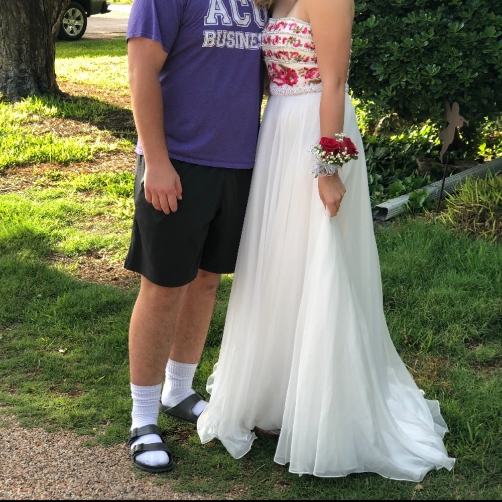 White Sherri Hill Prom Dress